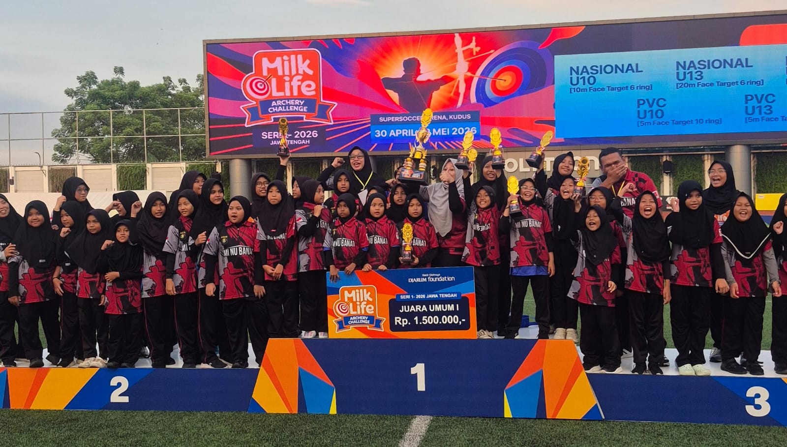 Hattrick! Srikandi MI NU Banat Tak Terbendung di MilkLife Archery Challenge 2026