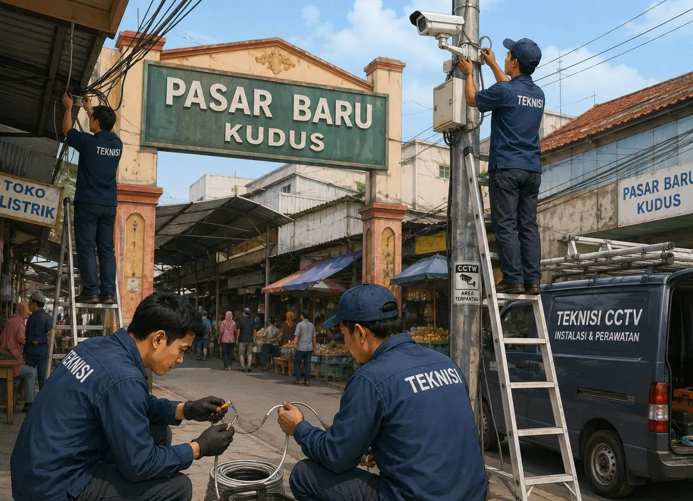 CCTV Pasar Baru Rusak Tak Wajar, dari Kabel Putus Rapi hingga Berubah Arah