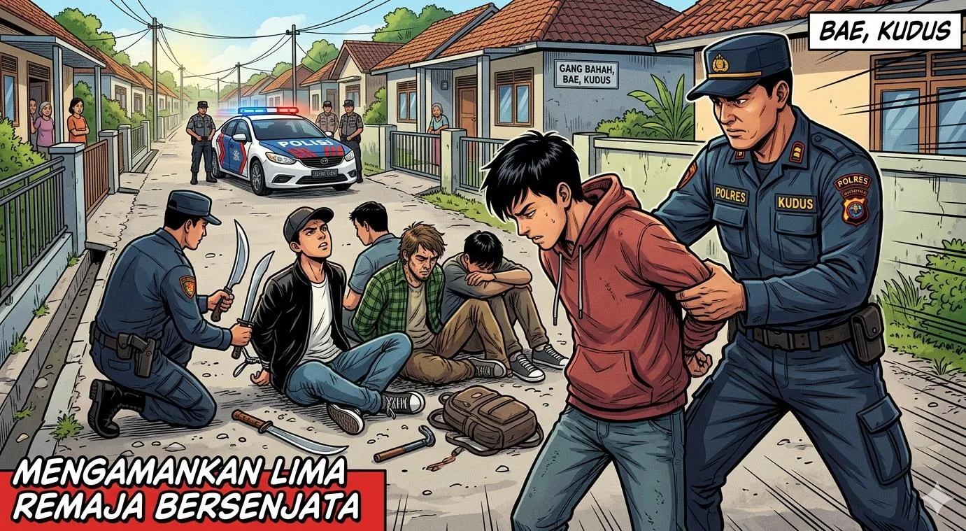 Geruduk Perumahan Salam Residence Bawa Senjata Tajam, Lima Remaja Diamankan Polisi