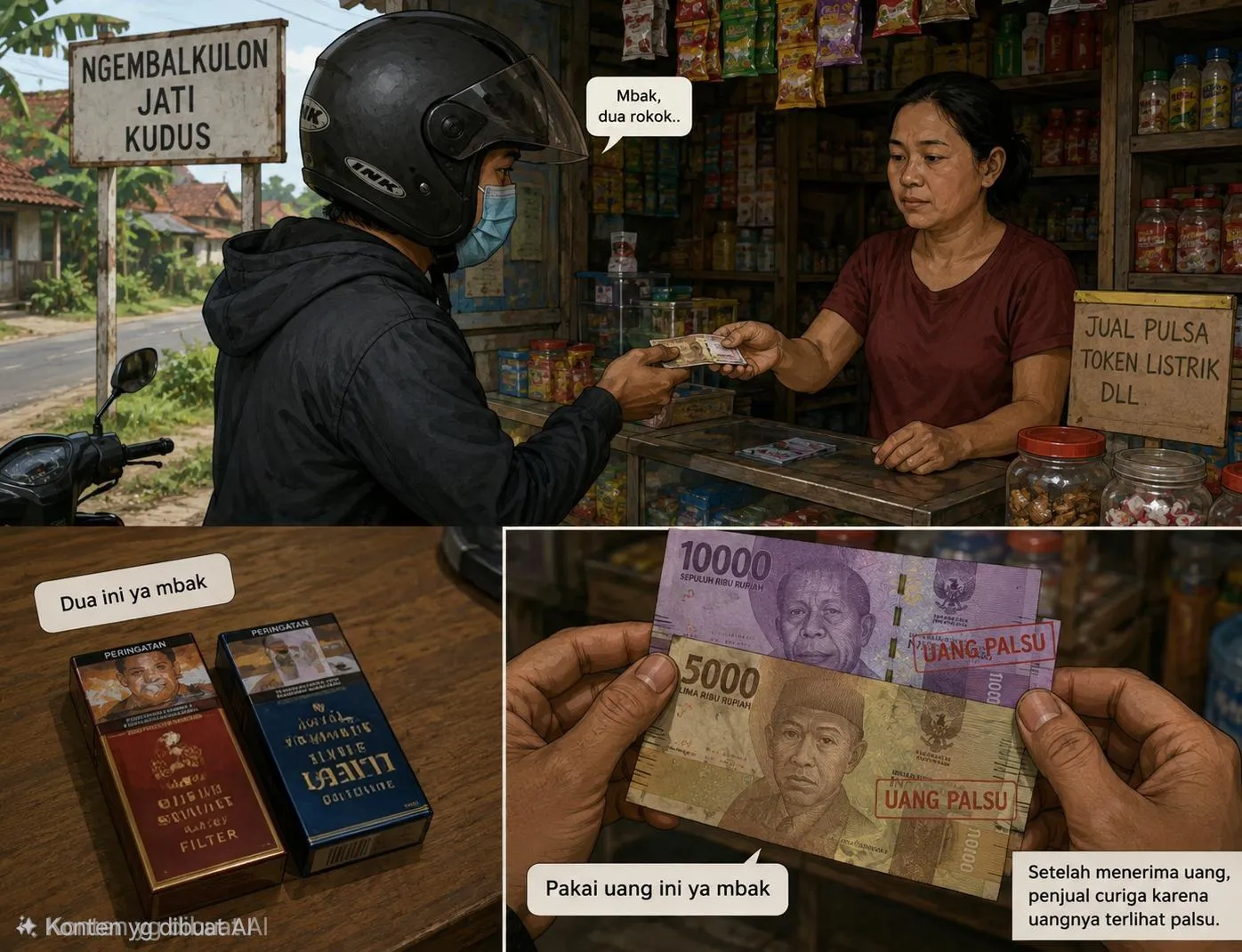 Berkat Money Detector, Aksi Pria Pengedar Uang Palsu di Toko Kelontong Kudus Berhasil Digagalkan