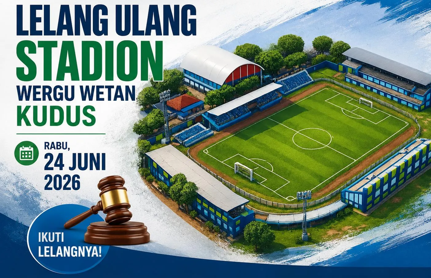 Stadion Wergu Wetan Kudus Dilelang Rp969 Juta untuk Dibongkar, Ini Syarat dan Jadwalnya!
