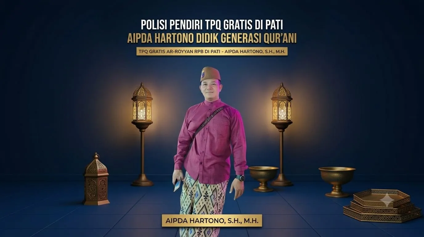 Dirikan TPQ Ar-Royyan, Enam Tahun Aipda Hartono Gratiskan Pendidikan Agama Anak-anak di Pati