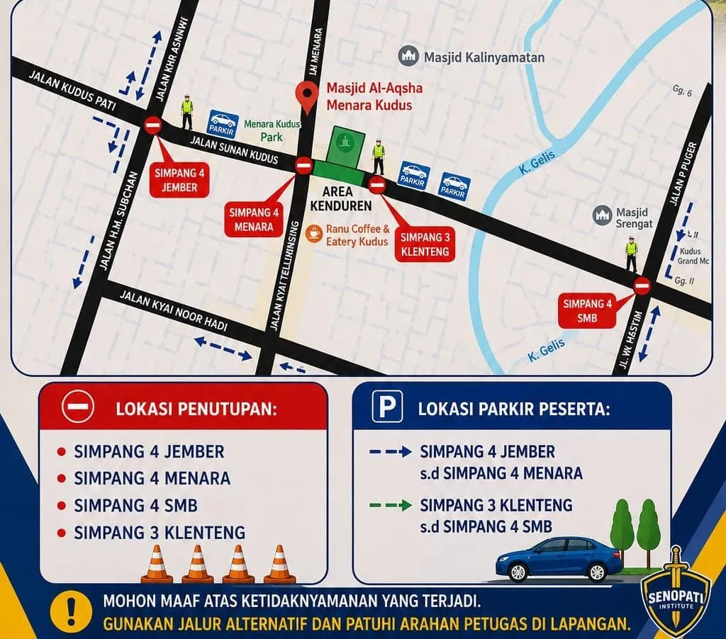 Dishub dan Satlantas Polres Kudus Siapkan Rekayasa Lalu Lintas Kenduren Massal