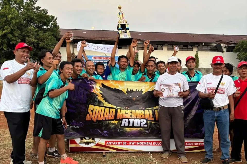 Mini Soccer Antar-RT Semarakkan HUT ke-81 RI di Ngembal Kulon
