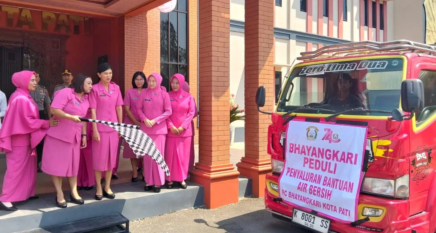 Polresta Pati Kembali Salurkan 7 Tangki ke Sejumlah Wilayah Terdampak