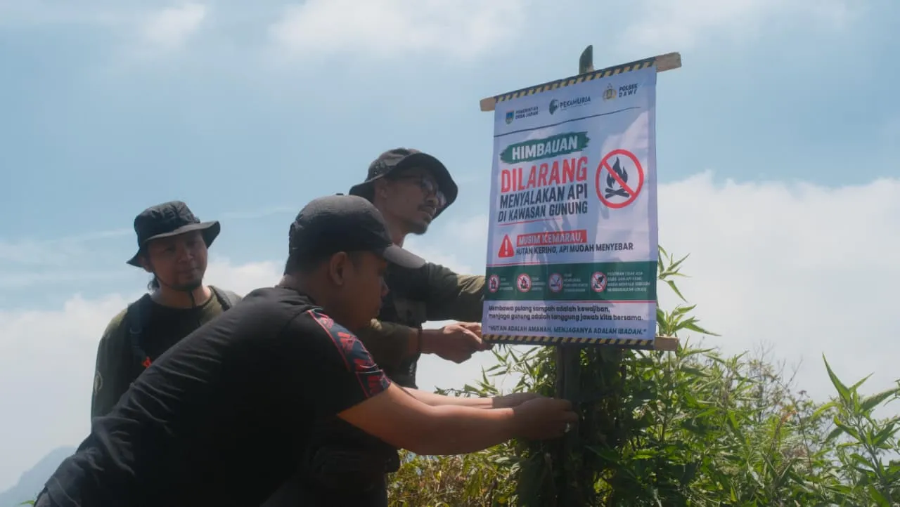 Antisipasi Kebakaran di Gunung Muria, Tujuh Plang Larangan Menyalakan Api Dipasang