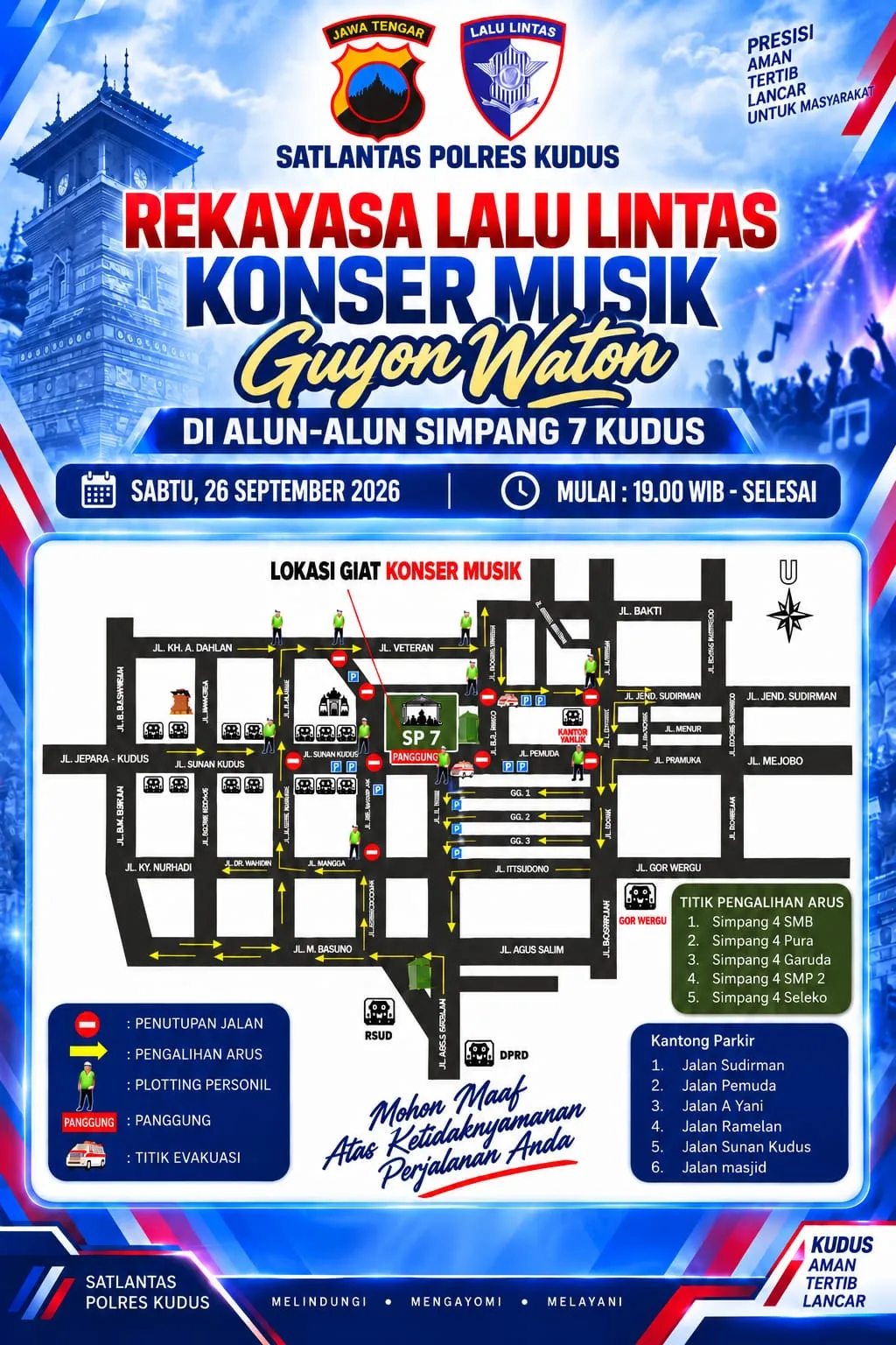Mau ke Simpang 7 Malam Ini ? Biar Tidak Terjebak Macet, Simak Rekayasa Lalin